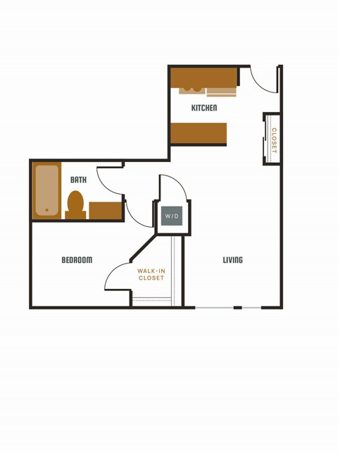 a floor plan of a house with a bedroom and a living room